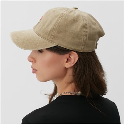 Кепка женская «Роза» MINAKU, бежевый, размер 58