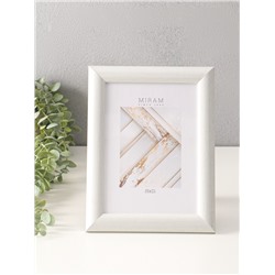 Фоторамка для фото 15×21 см «МИРАМ», пластик, белый, (пластиковый экран)