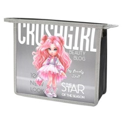 Папка для тетрадей А5 на молнии сверху пластиковая 23,3х20х6,5 см "КРАСОТКА" 69295 Феникс