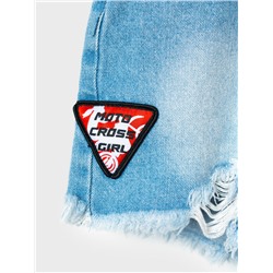 Шорты текстильные джинсовые для девочек