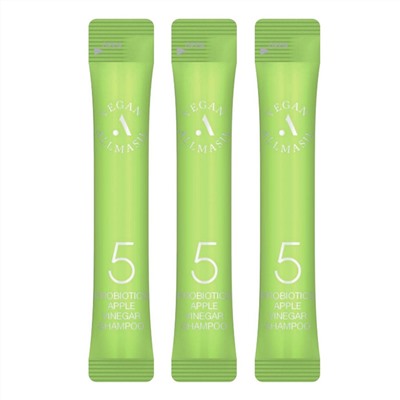 AllMasil Шампунь для волос с яблочным уксусом / 5 Probiotics Apple Vinegar Shampoo Stick Pouch, 20 шт. х 8 мл