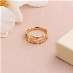 Кольцо 16 р коллекция "Xuping" покрытие позолота, арт.004.104-16