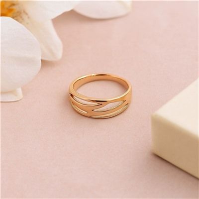 Кольцо 16 р коллекция "Xuping" покрытие позолота, арт.004.104-16