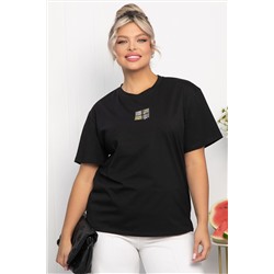 Футболка Аника (черная/коты) Б13494-20М