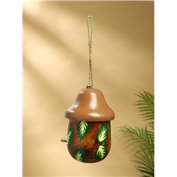 Подвесной декор «Скворечник-грибок», 22×15×15 см, дерево, коричневый