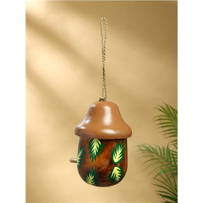 Подвесной декор «Скворечник-грибок», 22×15×15 см, дерево, коричневый