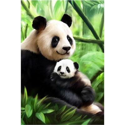 УЦЕНКА Алмазная мозаика с полным заполнением 20×30 «Панда»