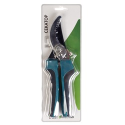 Секатор плоскостной, 9" (23 см), с пластиковыми ручками, Greengo