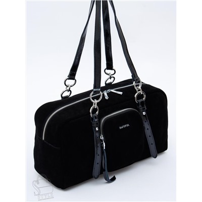 Сумка женская кожаная 91180MSS black Velina Fabbiano-Safenta