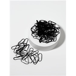 Силиконовые резинки для волос, набор - 680 (± 30) шт., d=2 см, 50 г, чёрная