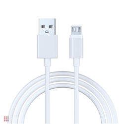 Кабель для зарядки Стандарт Micro USB, 1м, 1.5А, покрытие TPE, пакет