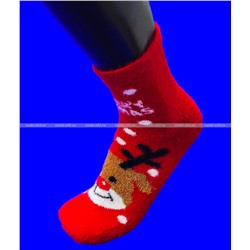 AMIGOBS носки женские НОРКА "НОВОГОДНИЕ  ПУШИСТИКИ"