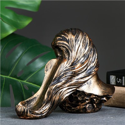 Подставка для бутылки «Девушка с волосами», под бронзу, 17×22×11 см