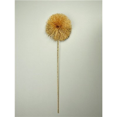 Цветок искусственный 50 см Шар новогодний / RW-508 /уп 19/228/золото