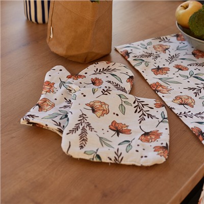 Набор кухонный Доляна Oleander: варежка 20×27 см, прихватка 19×19 см, 100% хлопок