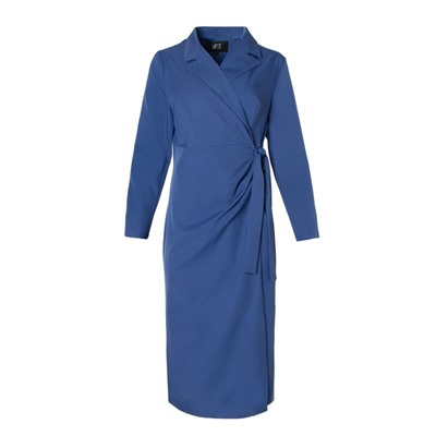 Платье женское с поясом миди MIST plus-size, размер 54, синее