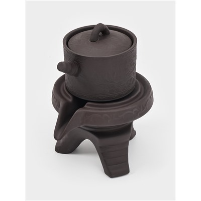 Набор для чайной церемонии ДЖЕКИЧАЙ, 8 в 1, на 6 персон, пиала 60 мл, чайник 200 мл, керамика, коричневый