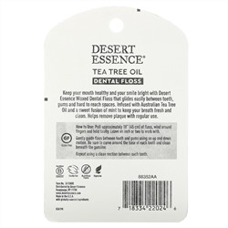 Desert Essence, Зубная нить с маслом чайного дерева, вощеная, 45,7 м (50 ярдов)