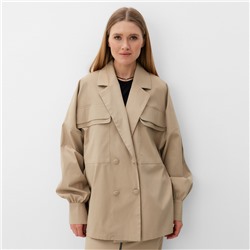 Пиджак женский MINAKU: Safari, бежевый, размер 48