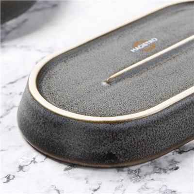 Блюдо Magistro Urban, 260 мл, 18×9.8×2.5 см, овальное, фарфор, серый
