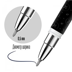 Ручка шариковая масляная 0.5мм "GRUNGE 4 EVER Slim Soft Grip" синяя LXOPSSG-GF1 LOREX