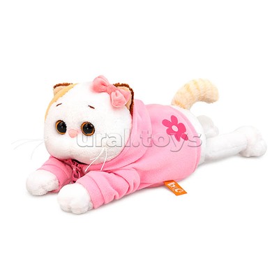 Кошечка Ли-Ли в худи с цветочком (лежачая)