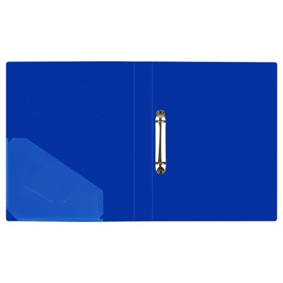 Папка пластиковая 2 кольца 40мм ММ-30598 "Стандарт" синяя 700мкм Стамм