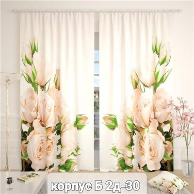 Портьеры с принтом, 3*2,6 см (без тюля)