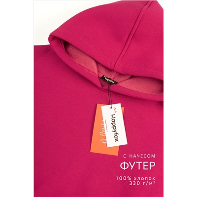 Теплый костюм для девочки из футера с начесом Happyfox