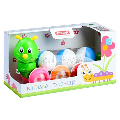 Каталка "Гусеница" с шариками
