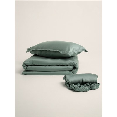 Пододеяльник 1.5-спальный SL Home, 150×220 см, оливковый, тенсель