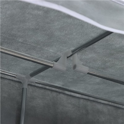 Шкаф тканевый каркасный, складной LaDо́m, 125×45×168 см, серый