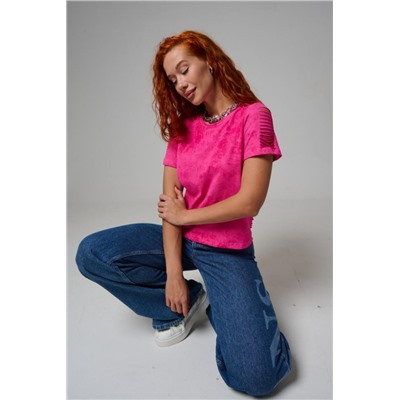 7497 футболка женская (Розовый винтаж)
