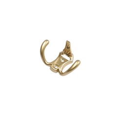 Крючок мебельный CAPPIO HIDDEN, двухрожковый, цвет матовое золото, 2 шт.