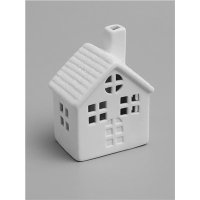 Светодиодная фигура «Домик с круглым окном» 7.7×5.7×10.2 см, 1 LED, керамика, от батареек LR44×2, свечение тёплое белое