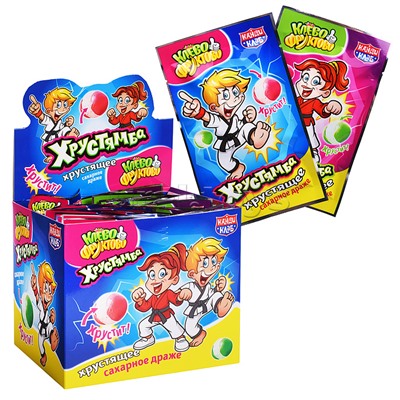 Хрустящее сахарное драже "Хрустямба. Клёво-Фруктово" 10г*30шт