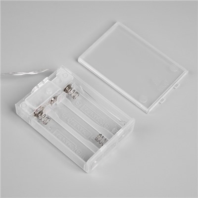 Светодиодная фигура из мишуры «Волшебная елка» 120×40 см, 200 LED, батарейки ААх3, свечение тёплое белое