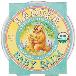 Badger Company, Органический детский бальзам, ромашка и календула, 56 г (2 унции)