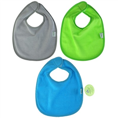 Green Sprouts, Stay-dry Infant Bibs, 3-12 Months, Aqua, 10 Pack