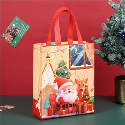 Подарочный пакет - сумка с ручками 32х26см, ассорти