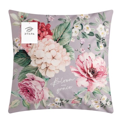 Наволочка декоративная Этель «Bloom» 40×40 см, велюр, полиэстер