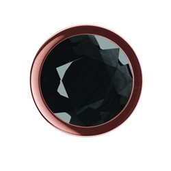 Пробка цвета розового золота с черным кристаллом Diamond Jet Shine L - 8,3 см.