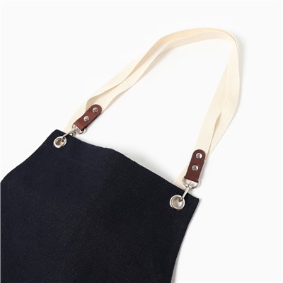 Фартук «Этель» Minimalist design, 60×70 см, dark color, лён 54%, хлопок 46%, 500 г/м²