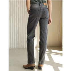 Джинсы прямые Regular fit с декоративной стиркой из эластичного денима