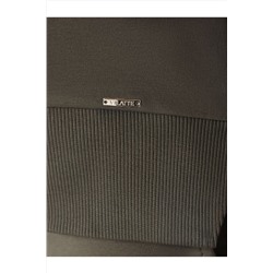 Свободный свитшот с принтом и разрезами из эластичного футера двухнитки без начеса VILATTE, 1228149