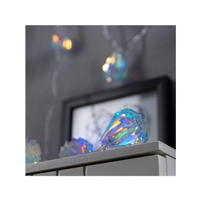 Гирлянда «Нить» 2.5 м с насадками «Груши», IP20, прозрачная нить, 10 LED, свечение белое, 220 В