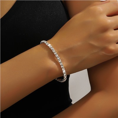 Комплект бижутерии вечерний: Колье, Серьги и Браслет. "Квадраты"