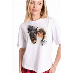 Футболка с принтом из хлопка М326034Пб