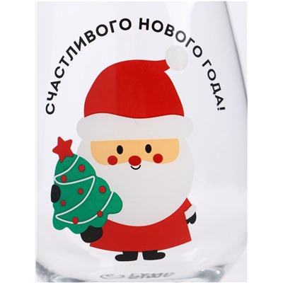 Стакан стеклянный новогодний «Счастливого нового года», 620 мл