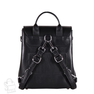 Рюкзак женский кожаный 18245 black Polina&Eiterou